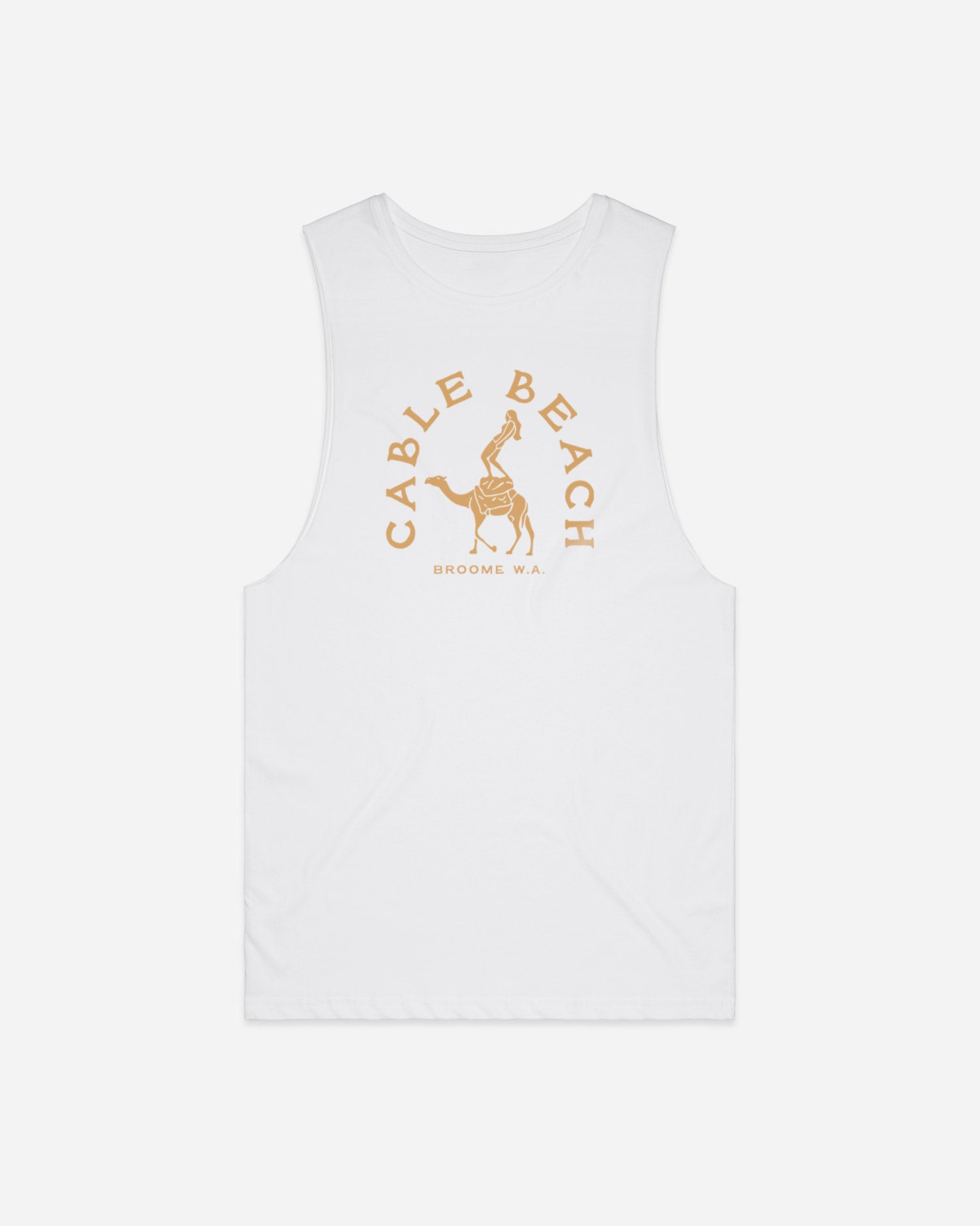 Camel Surfing Cable Beach Tank